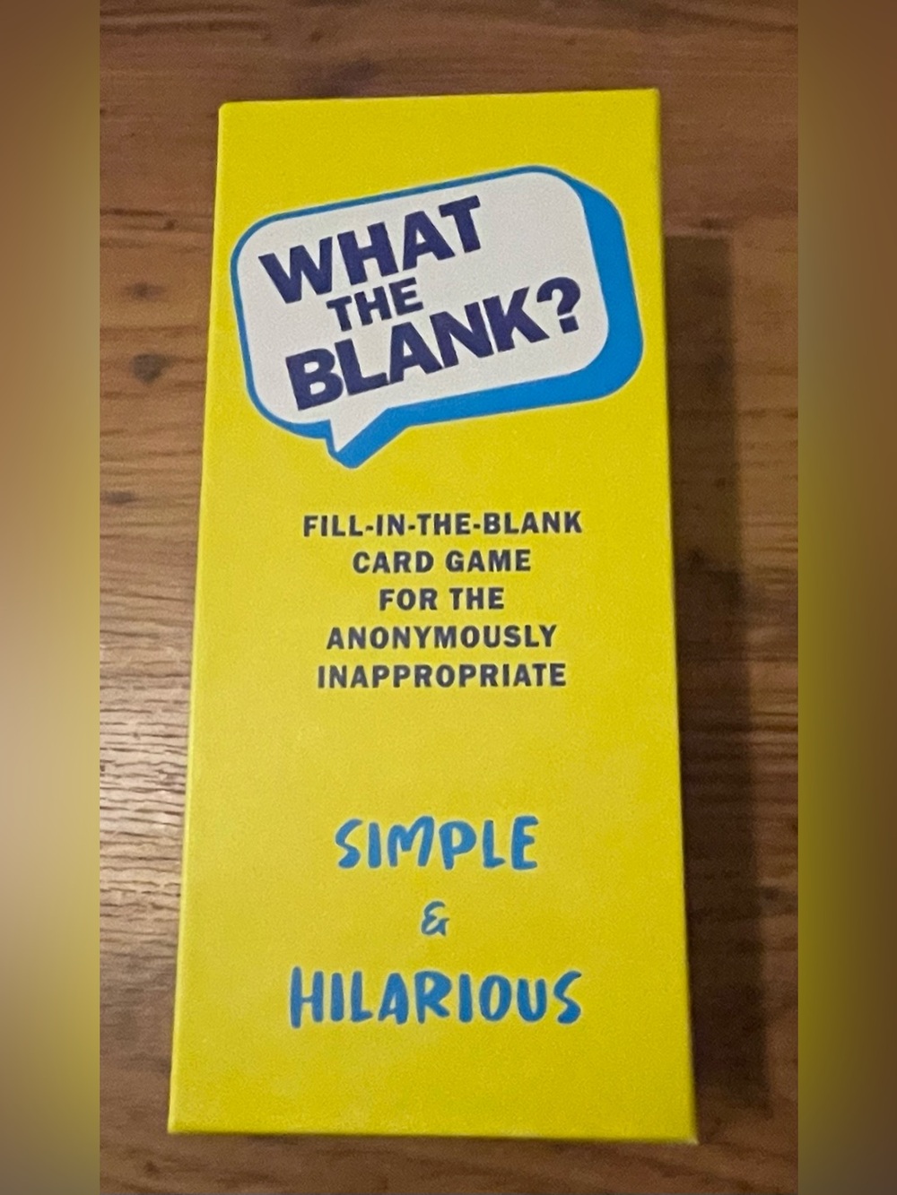 What The Blank? Yellow Fill-in-the-Blank Party Card Game